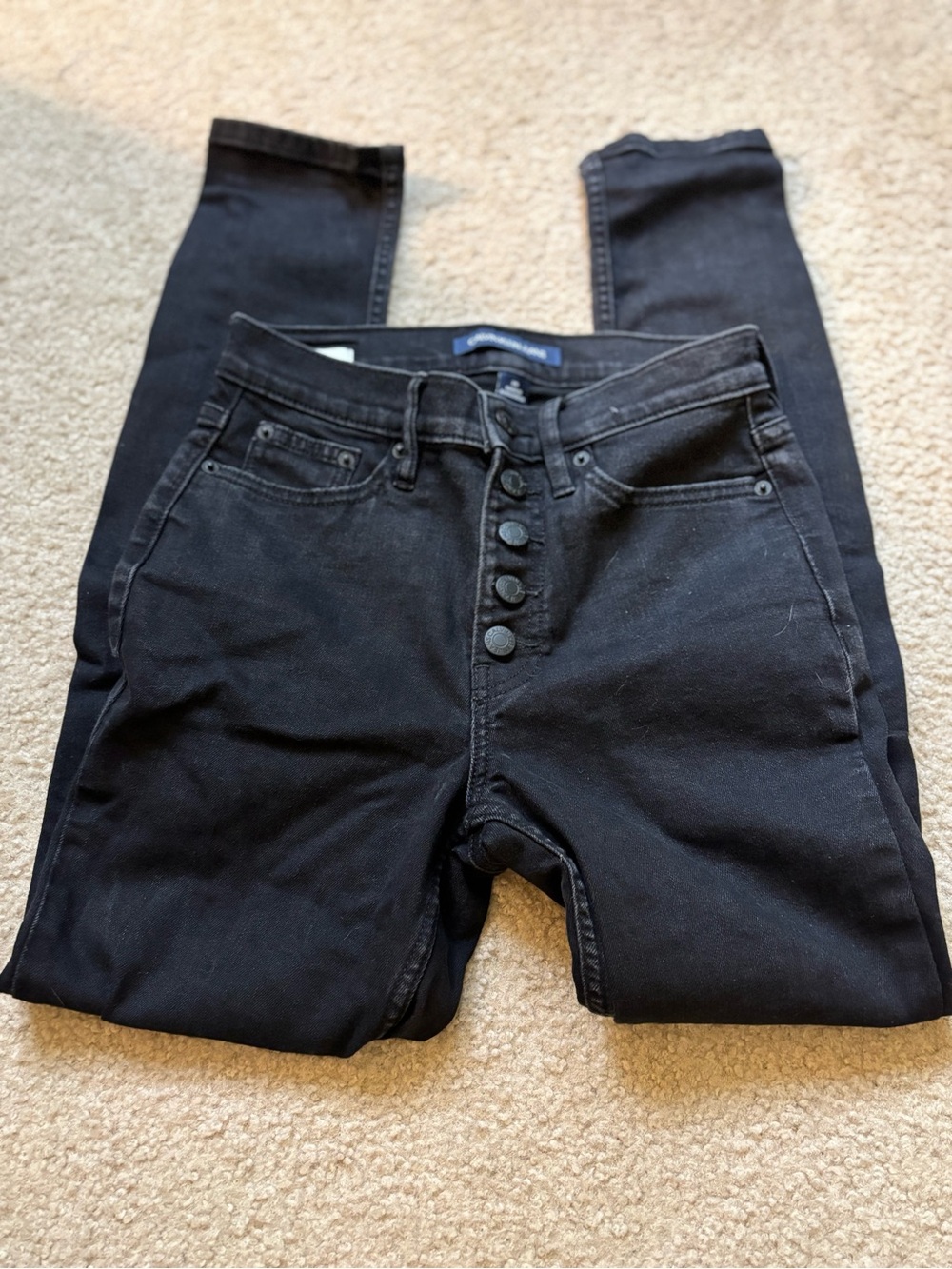 Calvin Klein Jeans Black Skinny Button-Fly Women's Jeans
